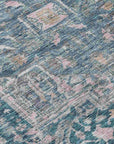 LOOMLAN Rugs Clarina Blue Washable Indoor-Outdoor Rug