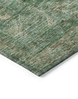 LOOMLAN Rugs Clarina Emerald Washable Indoor-Outdoor Rug