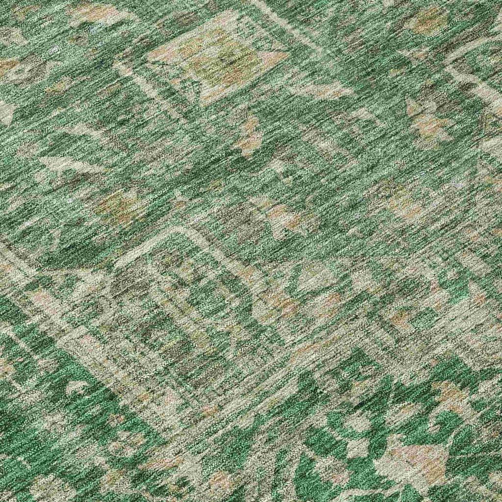LOOMLAN Rugs Clarina Emerald Washable Indoor-Outdoor Rug