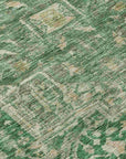 LOOMLAN Rugs Clarina Emerald Washable Indoor-Outdoor Rug