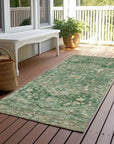 LOOMLAN Rugs Clarina Emerald Washable Indoor-Outdoor Rug