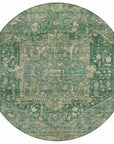 LOOMLAN Rugs Clarina Emerald Washable Indoor-Outdoor Rug