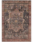 LOOMLAN Rugs Clarina Gray Washable Indoor-Outdoor Rug