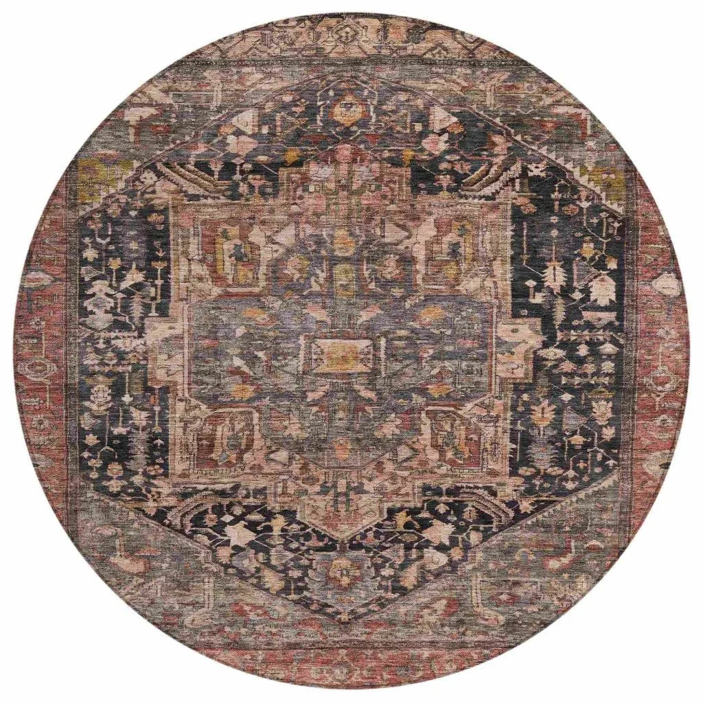 LOOMLAN Rugs Clarina Gray Washable Indoor-Outdoor Rug