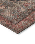 LOOMLAN Rugs Clarina Gray Washable Indoor-Outdoor Rug