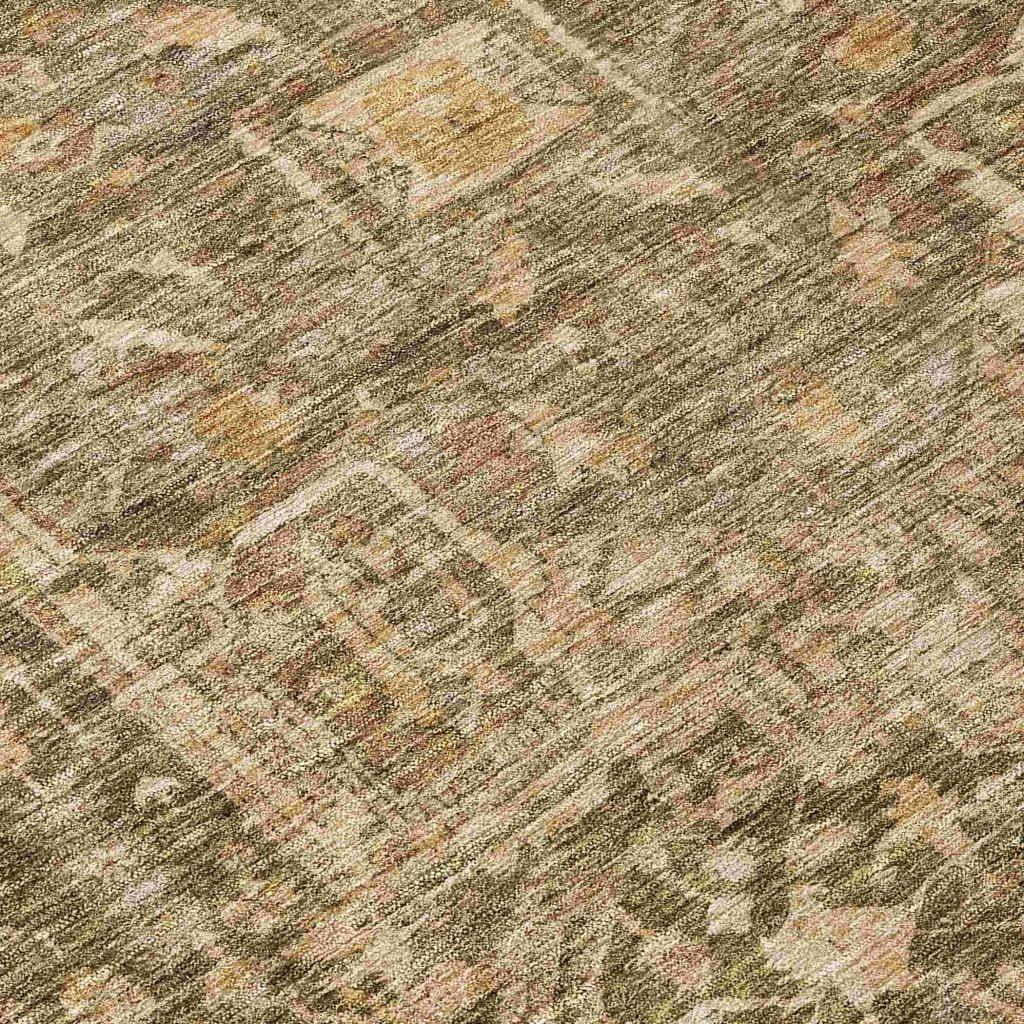 LOOMLAN Rugs Clarina Green Washable Indoor-Outdoor Rug