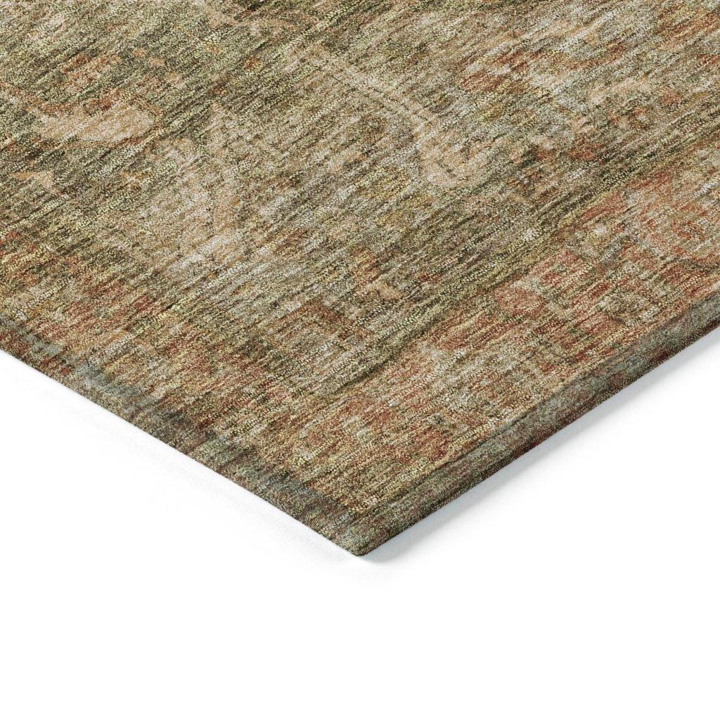 LOOMLAN Rugs Clarina Green Washable Indoor-Outdoor Rug