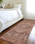 LOOMLAN Rugs Clarina Red Washable Indoor-Outdoor Rug