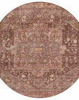 LOOMLAN Rugs Clarina Red Washable Indoor-Outdoor Rug