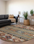 LOOMLAN Rugs Claritha Orange Washable Indoor-Outdoor Rug
