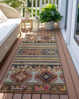 LOOMLAN Rugs Claritha Orange Washable Indoor-Outdoor Rug