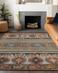 LOOMLAN Rugs Claritha Orange Washable Indoor-Outdoor Rug