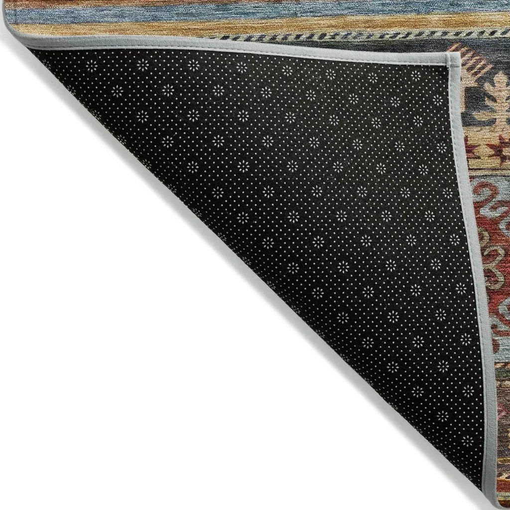 LOOMLAN Rugs Claritha Orange Washable Indoor-Outdoor Rug