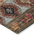 LOOMLAN Rugs Claritha Orange Washable Indoor-Outdoor Rug