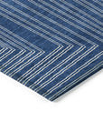 LOOMLAN Rugs Clayra Blue Washable Indoor-Outdoor Rug