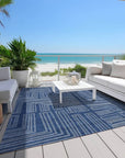 LOOMLAN Rugs Clayra Blue Washable Indoor-Outdoor Rug