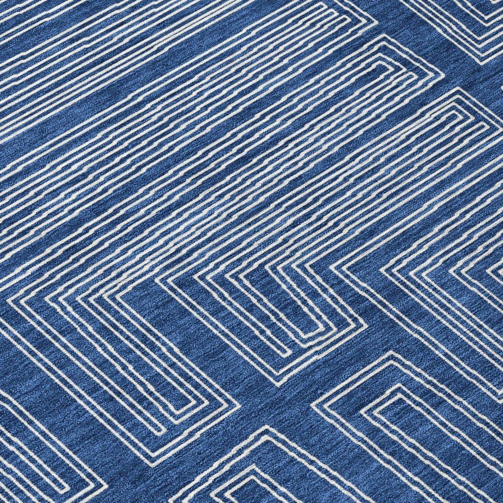 LOOMLAN Rugs Clayra Blue Washable Indoor-Outdoor Rug
