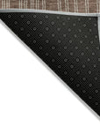 LOOMLAN Rugs Clayra Brown Washable Indoor-Outdoor Rug