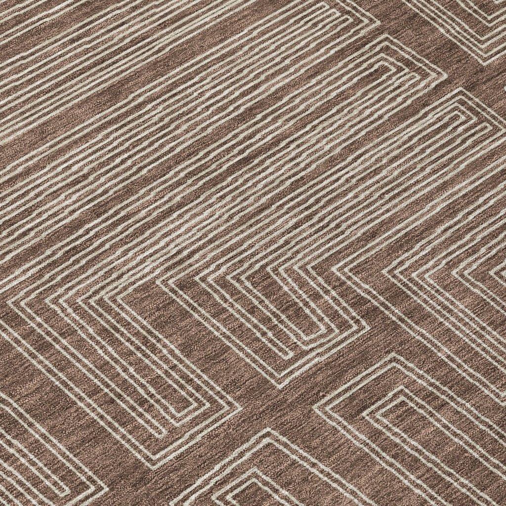 LOOMLAN Rugs Clayra Brown Washable Indoor-Outdoor Rug