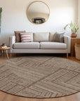 LOOMLAN Rugs Clayra Brown Washable Indoor-Outdoor Rug