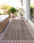 LOOMLAN Rugs Clayra Brown Washable Indoor-Outdoor Rug