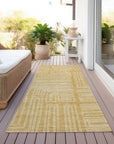 LOOMLAN Rugs Clayra Gold Washable Indoor-Outdoor Rug