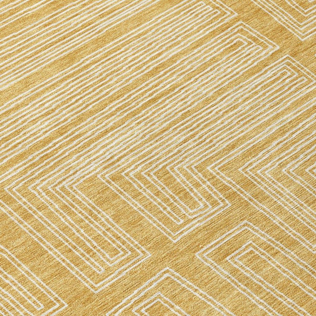 LOOMLAN Rugs Clayra Gold Washable Indoor-Outdoor Rug