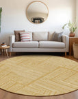 LOOMLAN Rugs Clayra Gold Washable Indoor-Outdoor Rug
