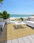 LOOMLAN Rugs Clayra Gold Washable Indoor-Outdoor Rug