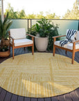 LOOMLAN Rugs Clayra Gold Washable Indoor-Outdoor Rug