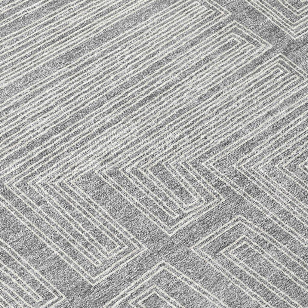 LOOMLAN Rugs Clayra Gray Washable Indoor-Outdoor Rug