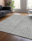 LOOMLAN Rugs Clayra Gray Washable Indoor-Outdoor Rug