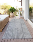 LOOMLAN Rugs Clayra Gray Washable Indoor-Outdoor Rug