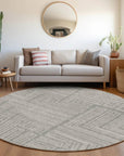 LOOMLAN Rugs Clayra Gray Washable Indoor-Outdoor Rug