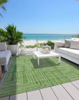LOOMLAN Rugs Clayra Green Washable Indoor-Outdoor Rug