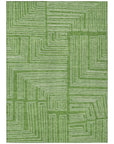 LOOMLAN Rugs Clayra Green Washable Indoor-Outdoor Rug