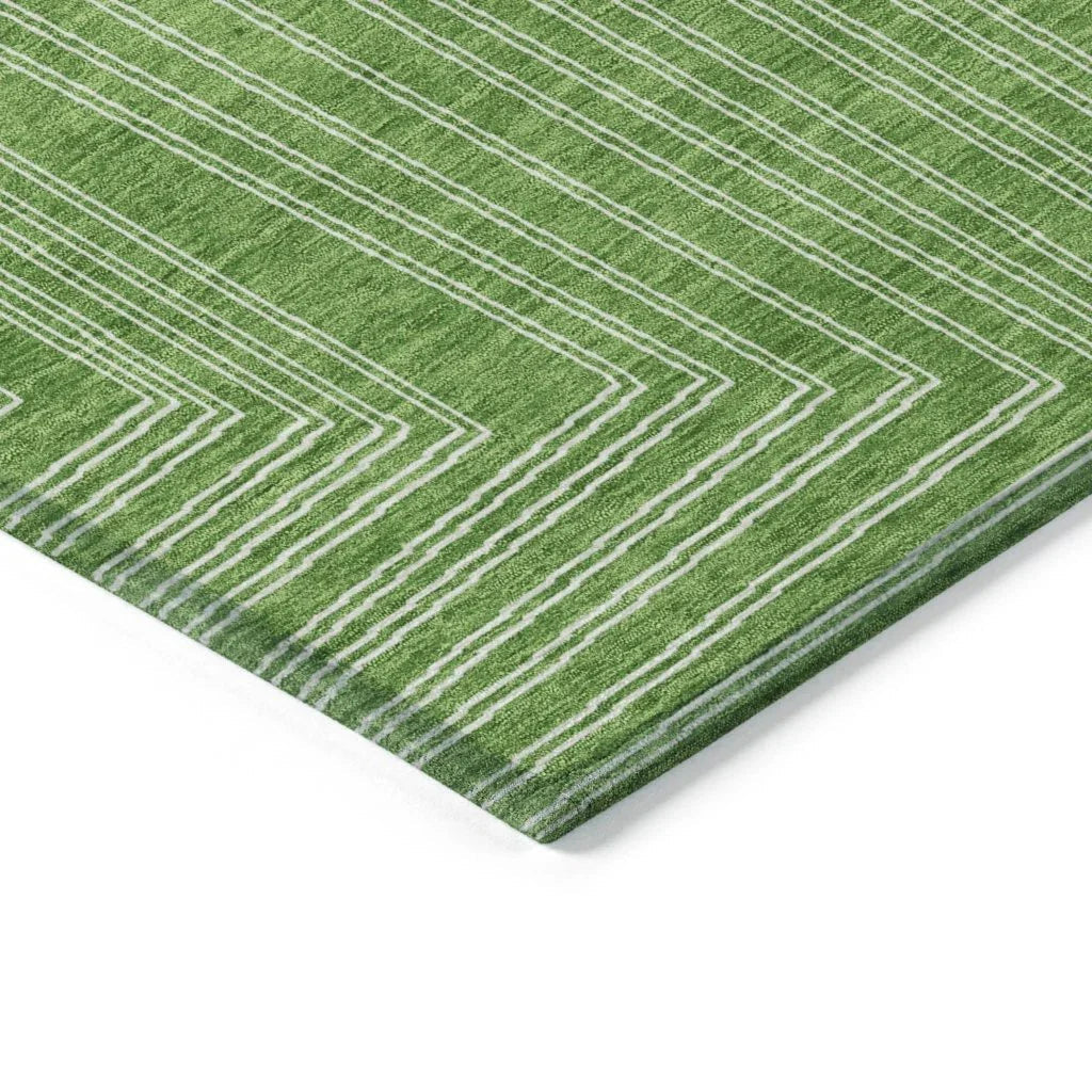 LOOMLAN Rugs Clayra Green Washable Indoor-Outdoor Rug