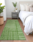 LOOMLAN Rugs Clayra Green Washable Indoor-Outdoor Rug
