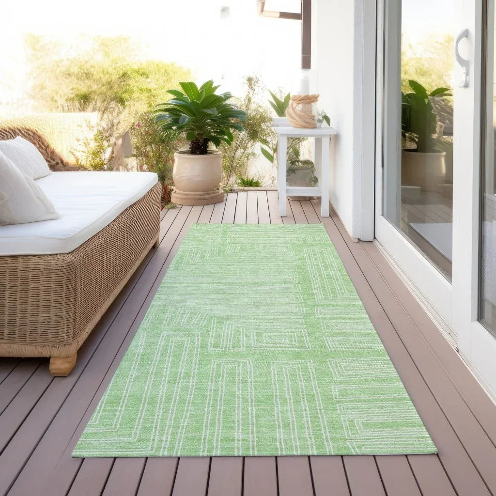 LOOMLAN Rugs Clayra Mint Washable Indoor-Outdoor Rug