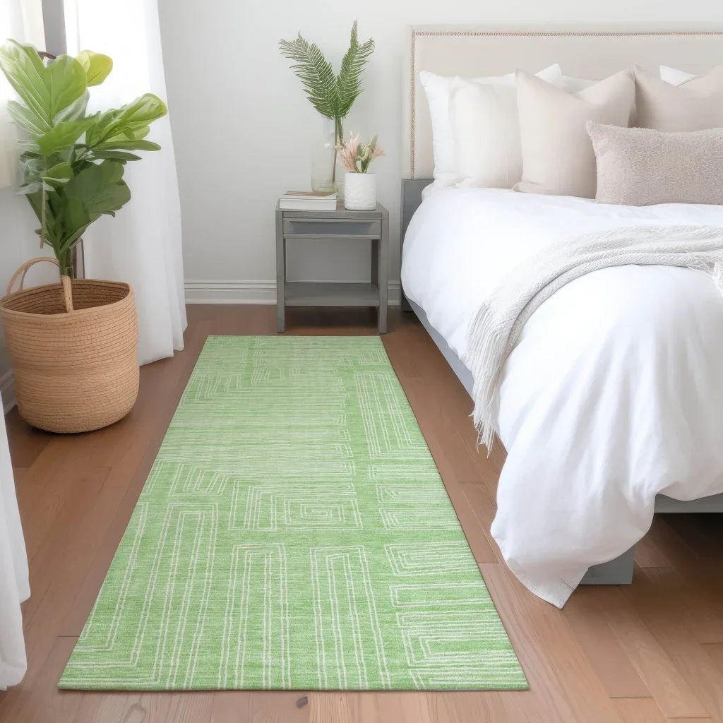 LOOMLAN Rugs Clayra Mint Washable Indoor-Outdoor Rug