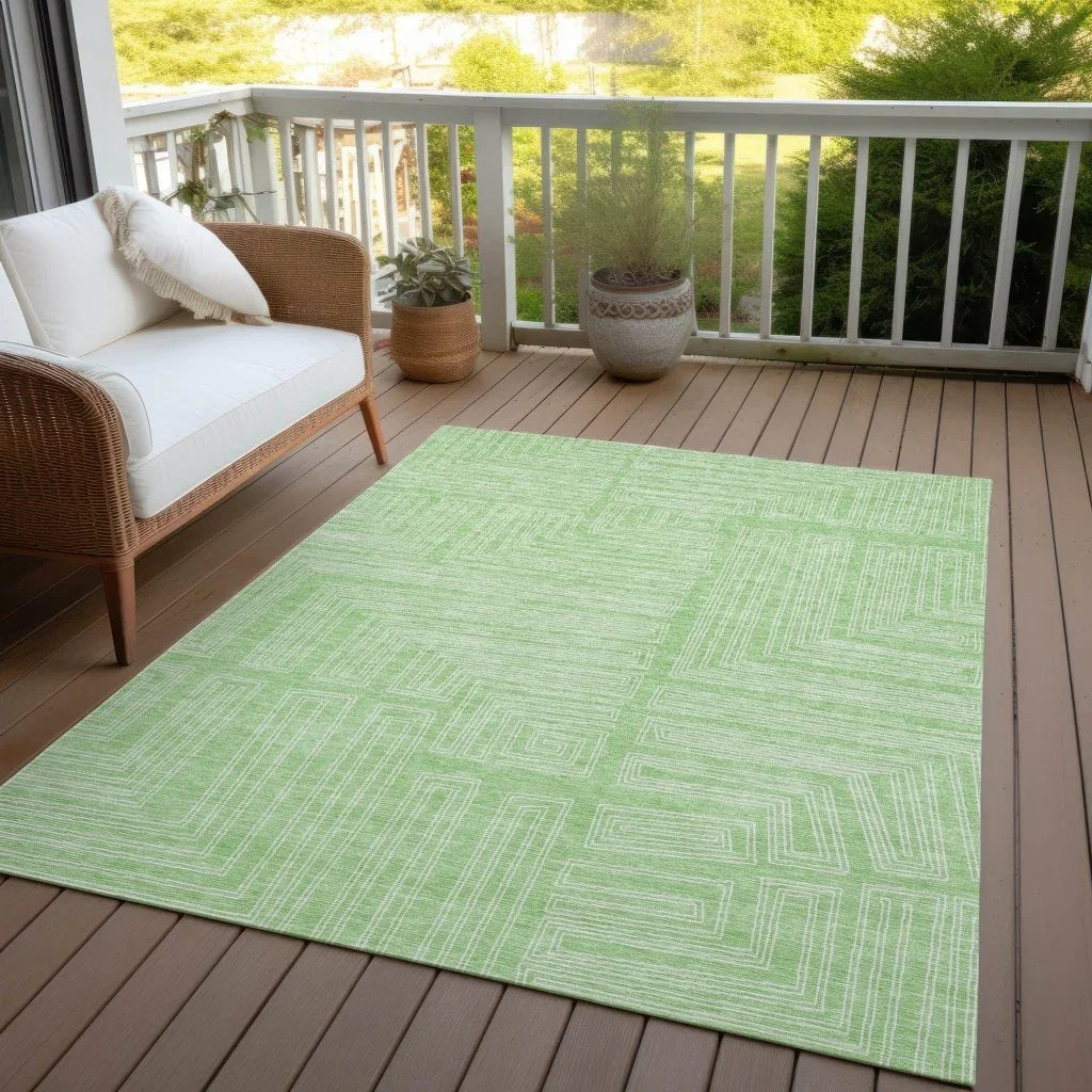 LOOMLAN Rugs Clayra Mint Washable Indoor-Outdoor Rug