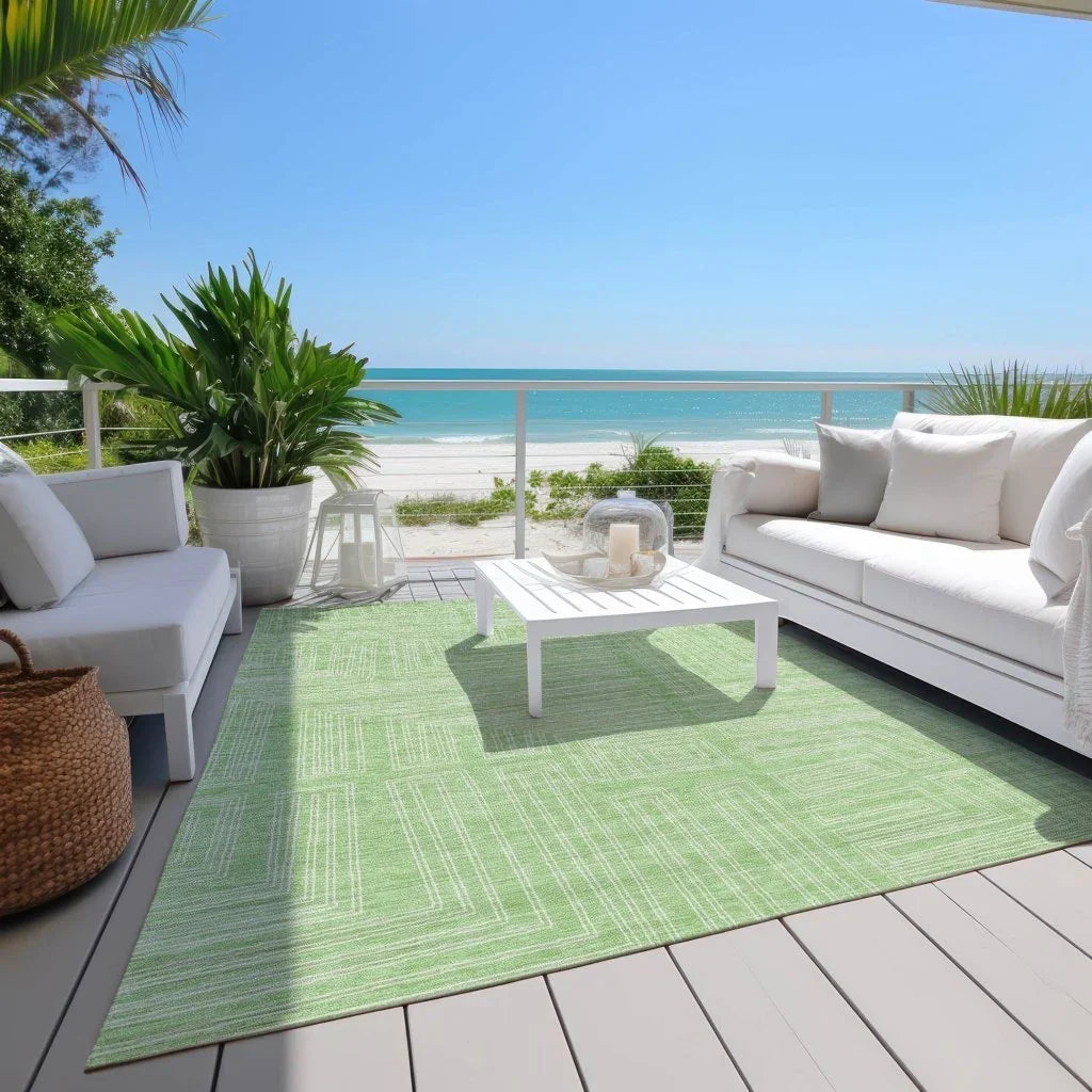 LOOMLAN Rugs Clayra Mint Washable Indoor-Outdoor Rug