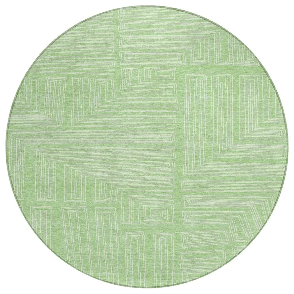 LOOMLAN Rugs Clayra Mint Washable Indoor-Outdoor Rug