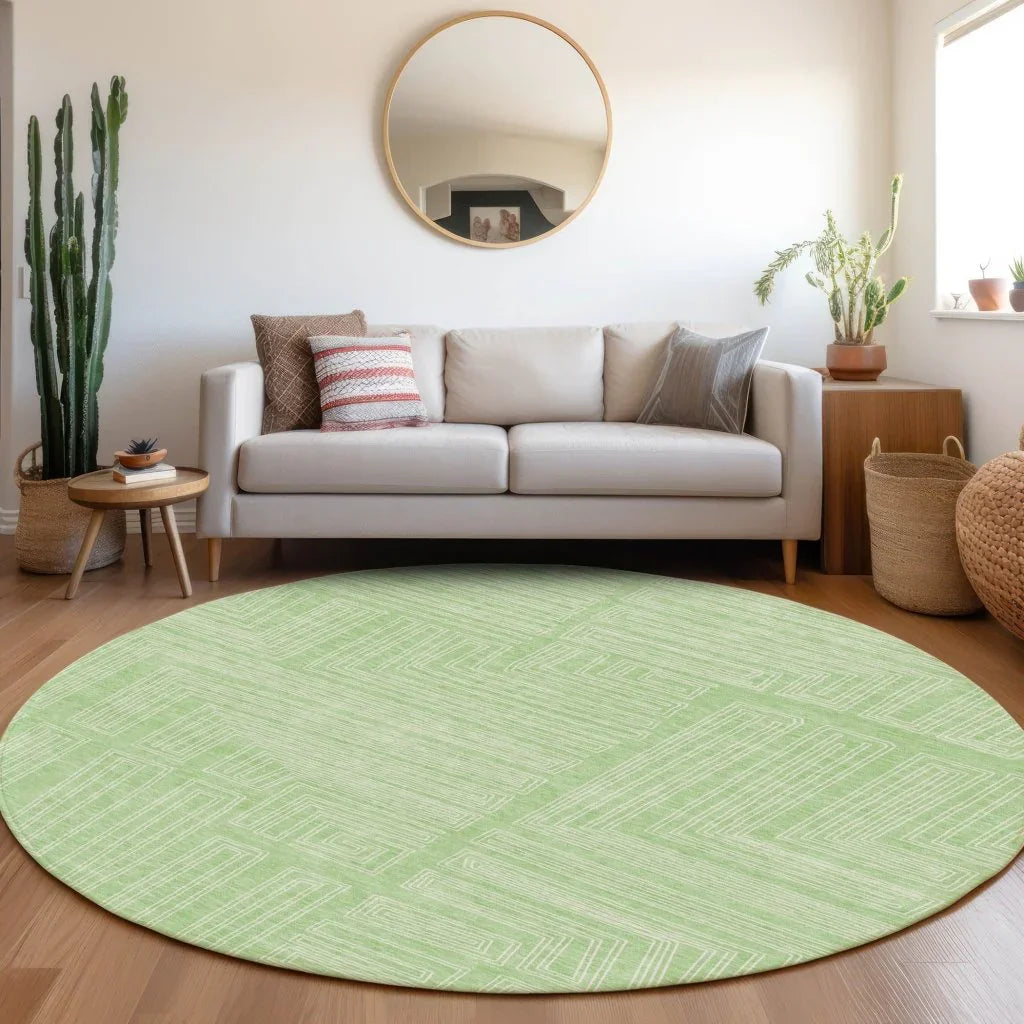LOOMLAN Rugs Clayra Mint Washable Indoor-Outdoor Rug