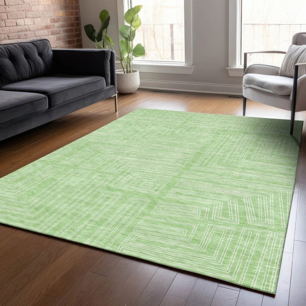 LOOMLAN Rugs Clayra Mint Washable Indoor-Outdoor Rug