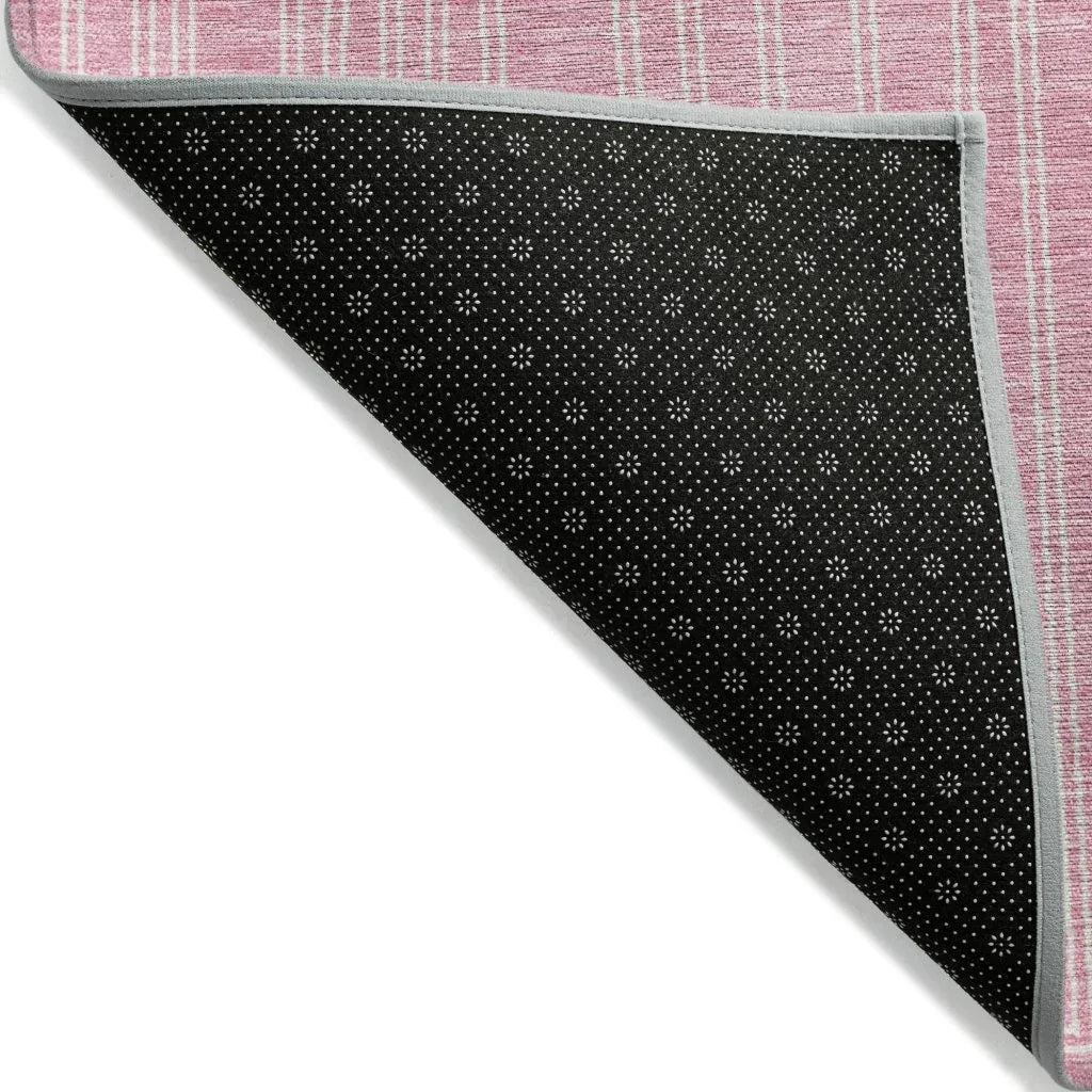 LOOMLAN Rugs Clayra Pink Washable Indoor-Outdoor Rug