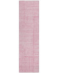LOOMLAN Rugs Clayra Pink Washable Indoor-Outdoor Rug