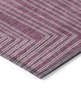 LOOMLAN Rugs Clayra Purple Washable Indoor-Outdoor Rug