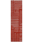 LOOMLAN Rugs Clayra Red Washable Indoor-Outdoor Rug