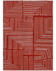 LOOMLAN Rugs Clayra Red Washable Indoor-Outdoor Rug